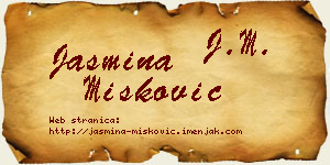 Jasmina Mišković vizit kartica